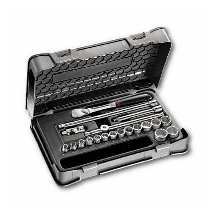 USAG U06050207 - ASSORTIMENT EN COFFRET ABS DE DOUILLES 12 PANS (20 PIÈCES)