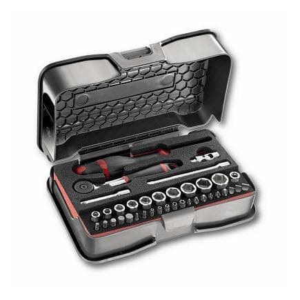 USAG U06080101 - ASSORTIMENT EN COFFRET ABS DE DOUILLES 6 PANS (37 PIÈCES)