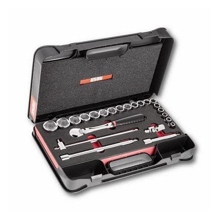USAG U06080304 - ASSORTIMENT EN COFFRET ABS DE DOUILLES 6 PANS (23 PIÈCES)