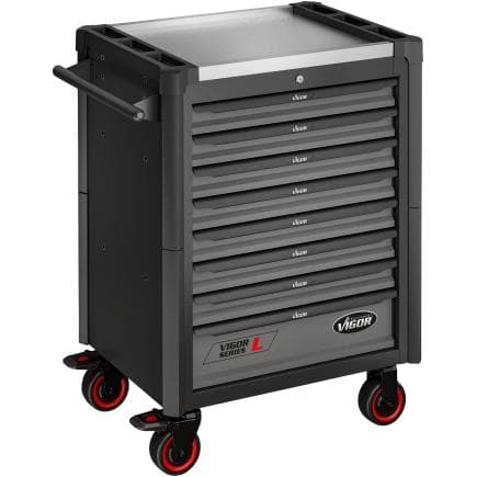 VIGOR V1901-X - Servante d'atelier série L avec 8 tiroirs 723x459x1002mm (vide)