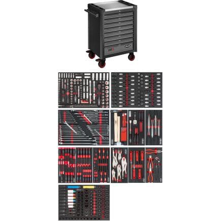 VIGOR V1901-X/442 - Servante d'atelier série L avec assortiment (442 pcs.)