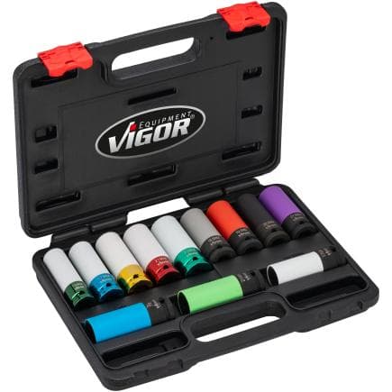VIGOR V6312/12 - Jeu de douilles à chocs (12 pcs.)
