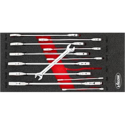 VIGOR V6721N - Jeu de clés à fourche doubles (12 pcs.)