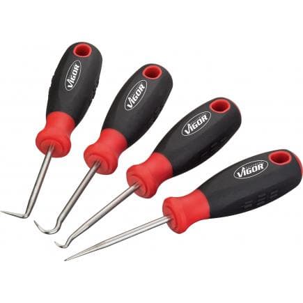 VIGOR V4663 - Jeu de mini-crochets 130mm (4 pcs.)
