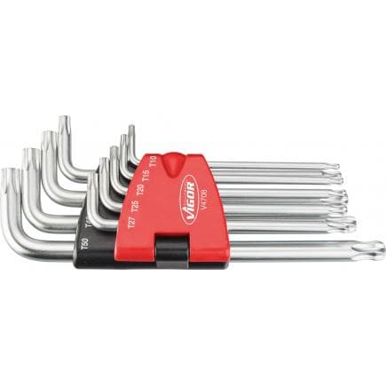 VIGOR V4708 - Jeu de clés mâles coudées T TORX® (9 pcs.)