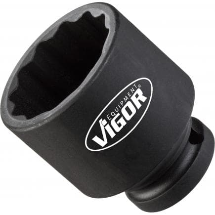 VIGOR V4477 - Douille pour clé à chocs (12 pans), courte 1/2"