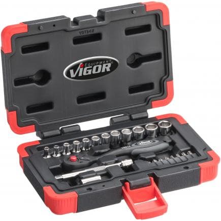 VIGOR V3734N - Jeu de douilles 1/4" (23 pcs)