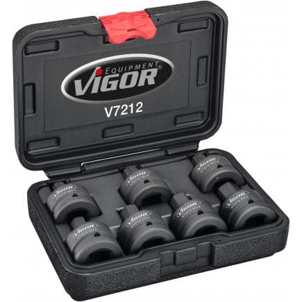 VIGOR V7212 - Jeu de douilles mâles à chocs 3/4" (7 pcs.)
