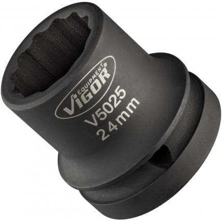 VIGOR V5025 - Douille à chocs con profil à 12 pans extérieurs 3/4"
