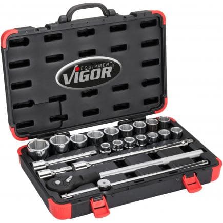 VIGOR V2318N - Jeu de douilles 3/4" (21 pcs.)