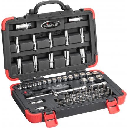 VIGOR V2305N - Jeu de clés à douille 3/8" (61 pcs.)