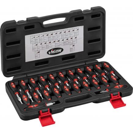 VIGOR V4451 - Jeu d'outils pour déverrouillage par câble (23 pcs.)