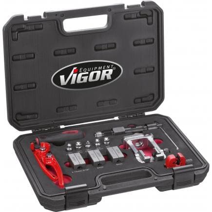 VIGOR V1728 - Jeu d'outils d'évasement de tube (13 pcs.)