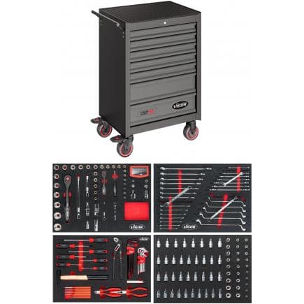 VIGOR V2712N - Chariot à outils Série M avec assortiment (228 pcs.)
