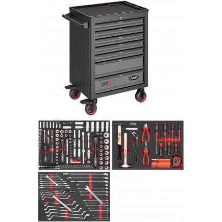 VIGOR V4219 - Servante d'atelier séries L avec assortiment (248 pcs.)