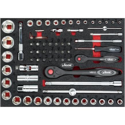 VIGOR V5103 - Jeu de clés à douille (71 pcs.)