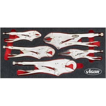 VIGOR V5004 - Jeu de pinces à saisir (5 pcs.)