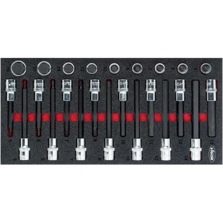 VIGOR V5097 - Jeu de douilles de tournevis pour vis à six pans creux (24 pcs.)