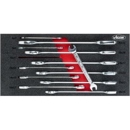 VIGOR V6721 - Jeu de clés à fourche doubles (12 pcs.)