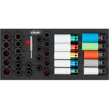 VIGOR V7324 - Jeu de douilles pour clé à chocs