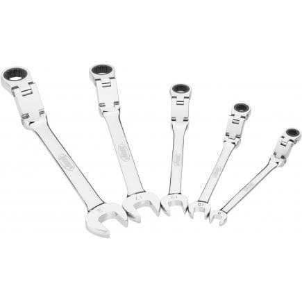 VIGOR V6752/5 - Jeu de clés mixtes à cliquet à double articulation (5 pcs.)