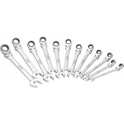 VIGOR V2818 - Jeu de clés mixtes à cliquet articulées (12 pcs.)
