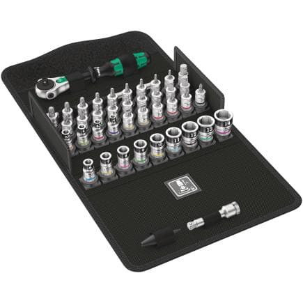 WERA 05003755001 - Jeu cliquet Speed 1/4" avec fonction de retenue et douille métrique (42 pcs.)