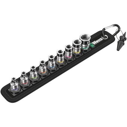 WERA 05003880001 - Jeu de douilles 1/4" avec fonction de retenue (10 pcs.)