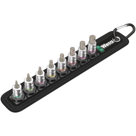 WERA 05003881001 - Jeu de douille-embouts 1/4" pour vis six pans creux avec fonction de retenue (8 pcs.)