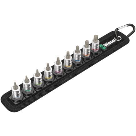 WERA 05003882001 - Jeu de douille-embouts TORX® 1/4" avec fonction de retenue (9 pcs.)
