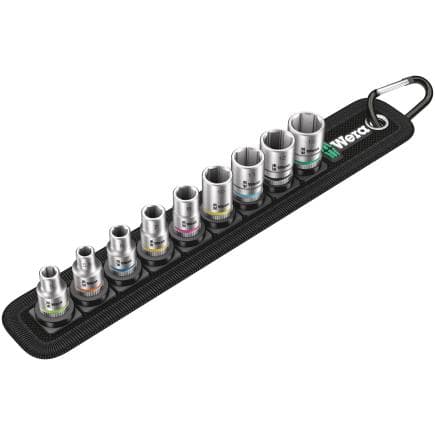 WERA 05003883001 - Jeu de douilles 1/4" (9 pcs.)