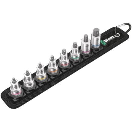 WERA 05003974001 - Jeu de douille-embouts 3/8" pour vis six pans creux avec fonction de retenue (8 pcs.)