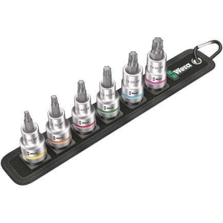 WERA 05003997001 - Jeu de douille-embouts TORX® 1/2" avec fonction de retenue (6 pcs.)