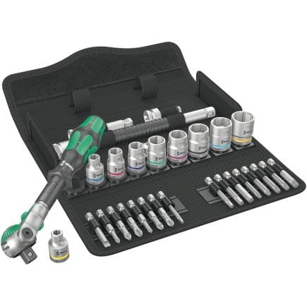 WERA 05004049001 - Jeu cliquet Speed 3/8"et douille pouces (29 pcs.)