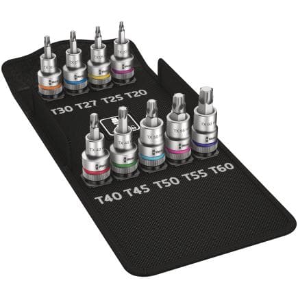 WERA 05004202001 - Jeu de douilles à embout 1/2" TORX® avec fonction de retenue (9 pcs.)