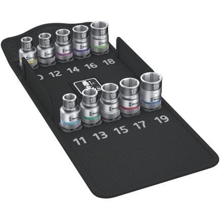 WERA 05004203001 - Jeu de douilles à carré 1/2" à fonction de retenue (10 pcs.)