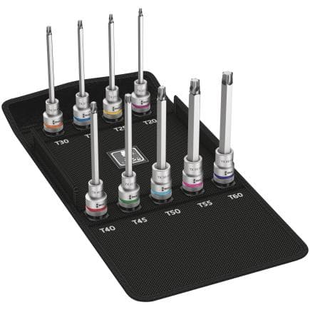 WERA 05004212001 - Jeu de douilles à embout 1/2" TORX® avec fonction de retenue (9 pcs.)