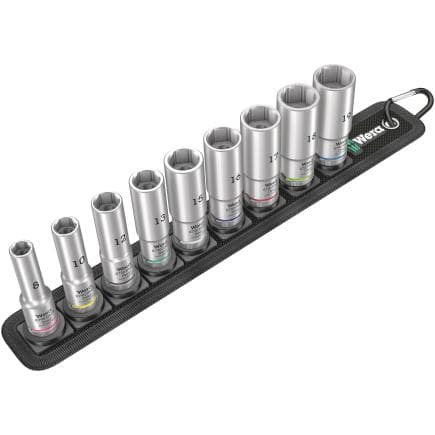 WERA 05004545001 - Jeu de douilles 3/8" longue (9 pcs.)