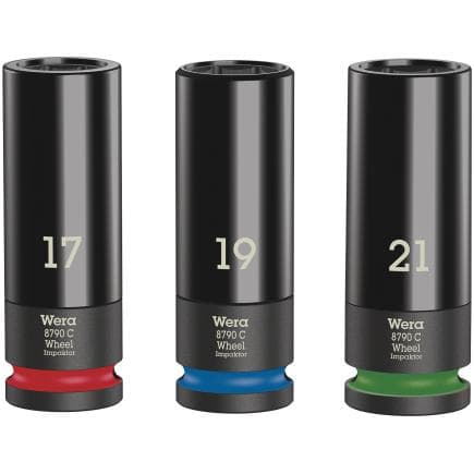 WERA 05004595001 - Jeu de douille impact 1/2" pour roue (3 pcs.)