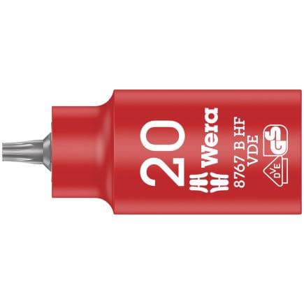 WERA 05004922001 - Douille-embout VDE TORX® isolée 3/8" avec fonction de retenue