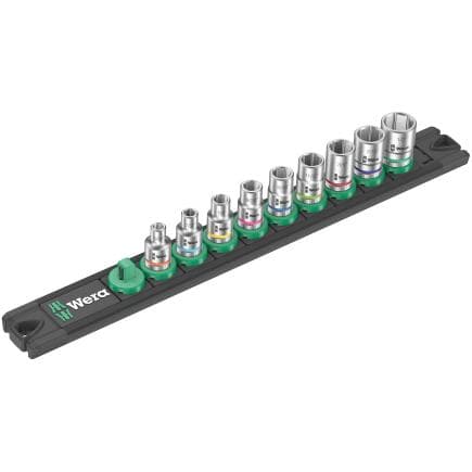 WERA 05005420001 - Barre magnétique pour douilles 1/4" pouces (9 pcs.)
