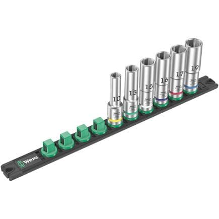 WERA 05005470001 - Barre magnétique pour douilles 1/2" longue (9 pcs.)