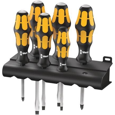 WERA 05018282001 - Jeu de tournevis-burin avec rack (6 pcs.)