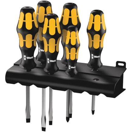 WERA 05018283001 - Jeu de tournevis-burin avec rack (6 pcs.)