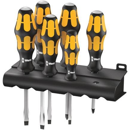 WERA 05018287001 - Jeu de tournevis-burin avec rack (6 pcs.)