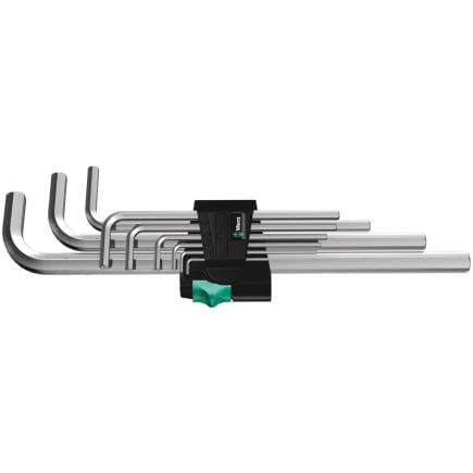 WERA 05021909001 - Jeu de clés mâles coudées métrique chromées (9 pcs.)
