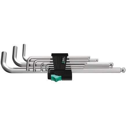 WERA 05022087001 - Jeu de clés mâles coudées métrique chromées (9 pcs.)