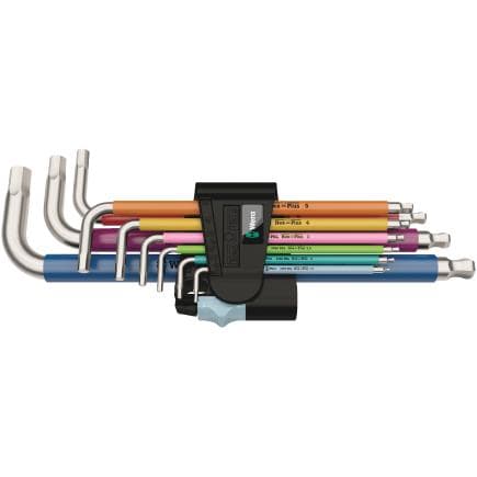 WERA 05022669001 - Jeu de clés mâles coudées multicolour métrique acier inoxydable (9 pcs.)