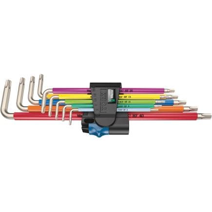 WERA 05022689001 - Jeu de clés mâles coudées TORX® multicolour acier inoxydable avec fonction de retenue (9 pcs.)