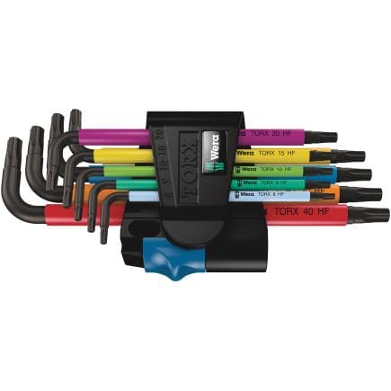 WERA 05024179001 - Clés mâles coudées multicolour TORX® avec fonction de retenue (9 pcs.)